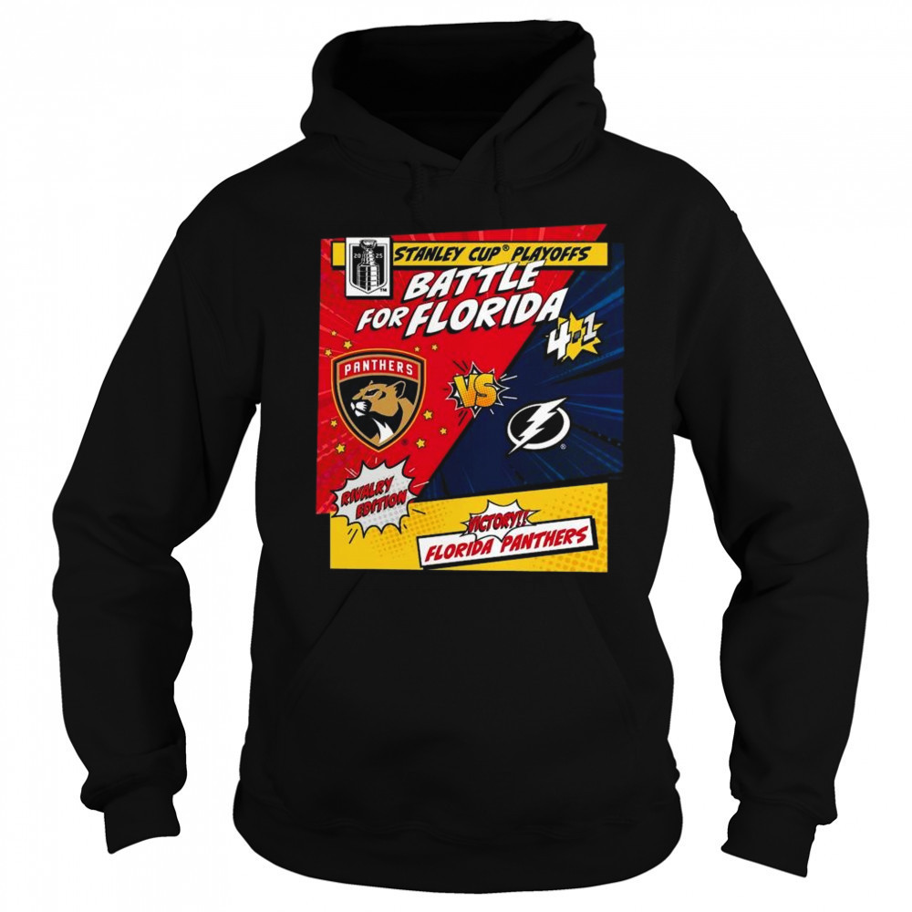 Florida Panthers vs. Tampa Bay Lightning 2025 Stanley Cup Playoffs Rivalry Comic Pop Shirt Sweatshirt