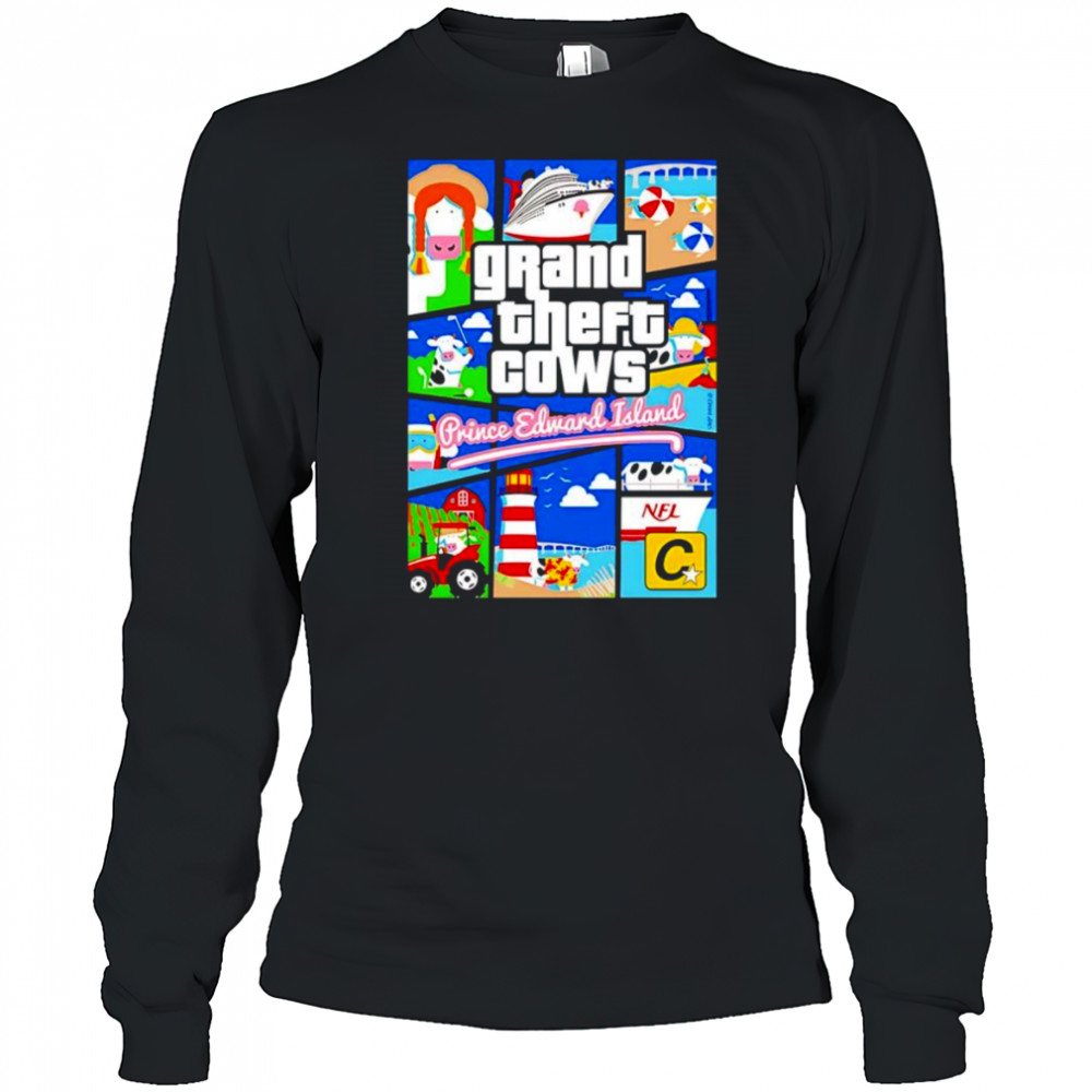Grand Theft Cows shirt Long Sleeved