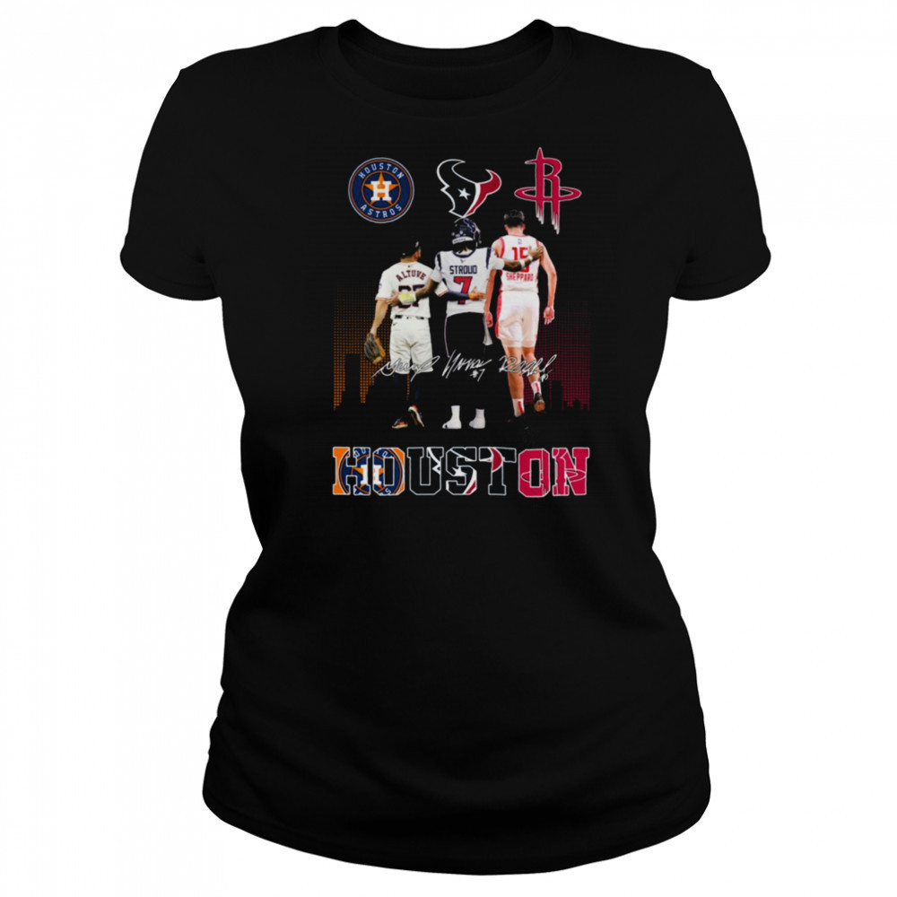 Houston Astros x Houston Texans x Houston Rockets Signature Unisex T Shirt Women's T-shirt