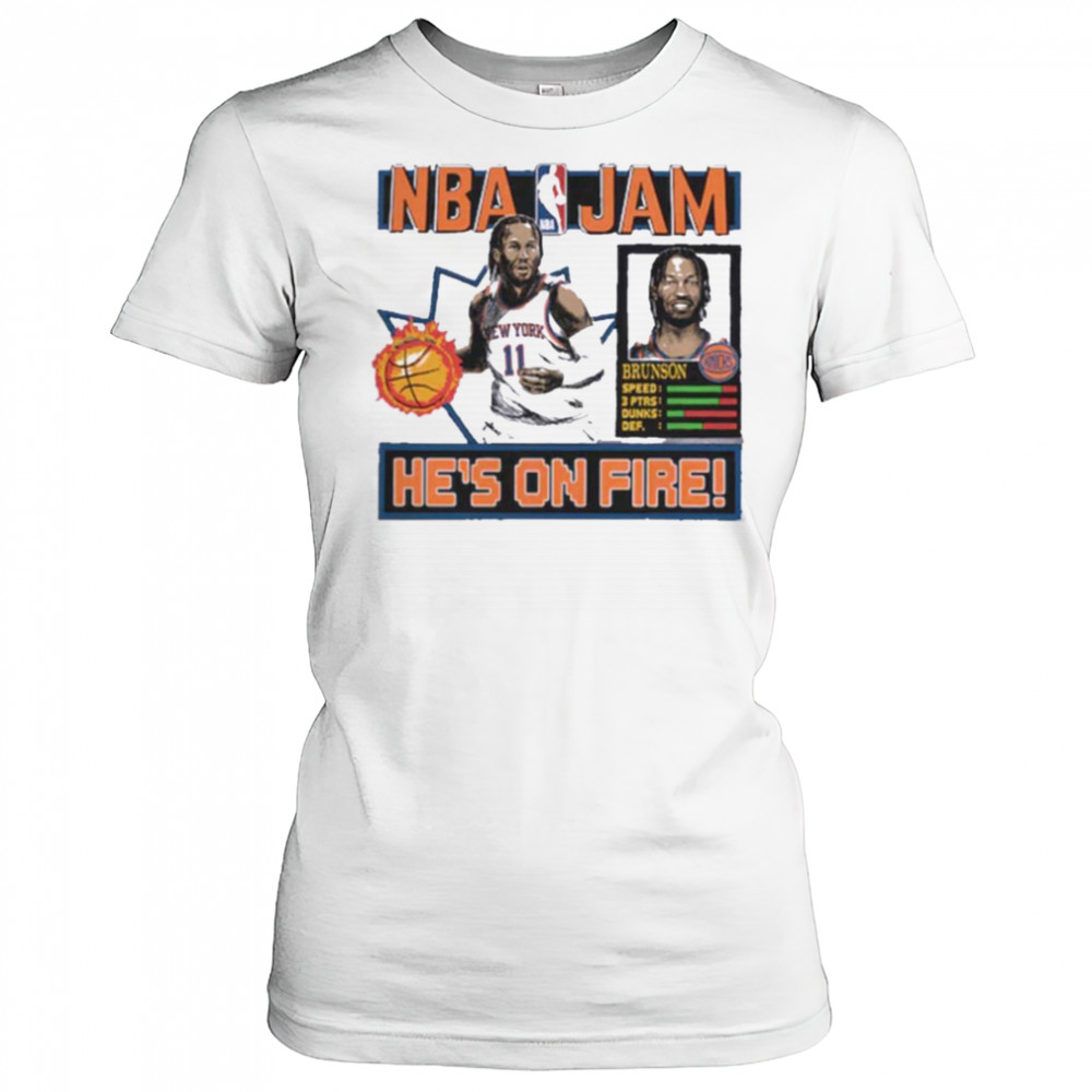 Jalen Brunson New York Knicks Homage Unisex NBA Jam Tri Blend T Shirt Women's T-shirt