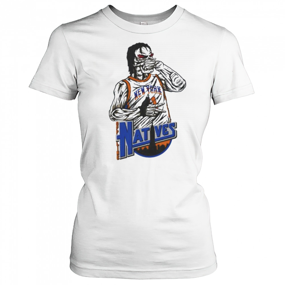 Jalen Brunson Three Point Celebration Natives New York Knicks T shirts Women's T-shirt