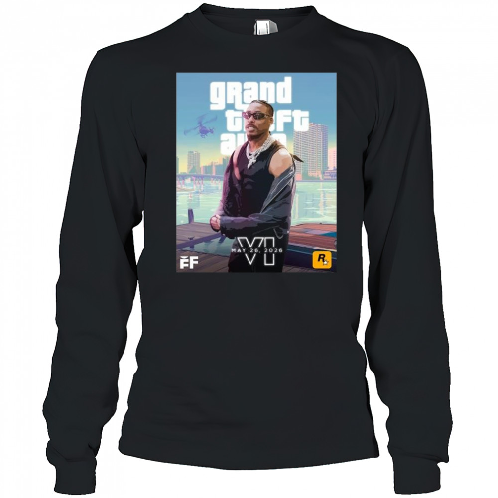 Justin Jefferson – NFL player on the GTA VI cover May 26 2026 t-shirt Long Sleeved