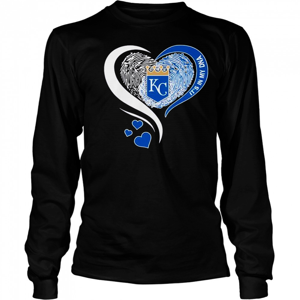 Kansas City Royals It’s In My DNA Heart T-Shirt Long Sleeved