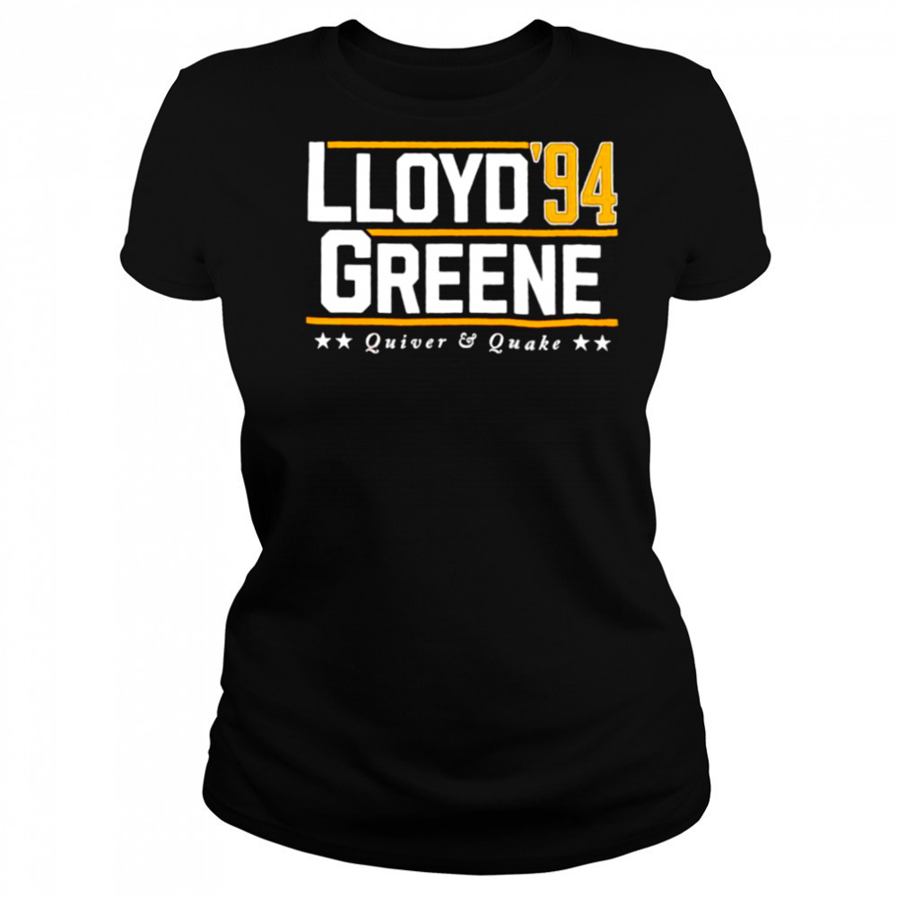 Lloyd Greene ’94 Quiver and Quake shirt Women's T-shirt