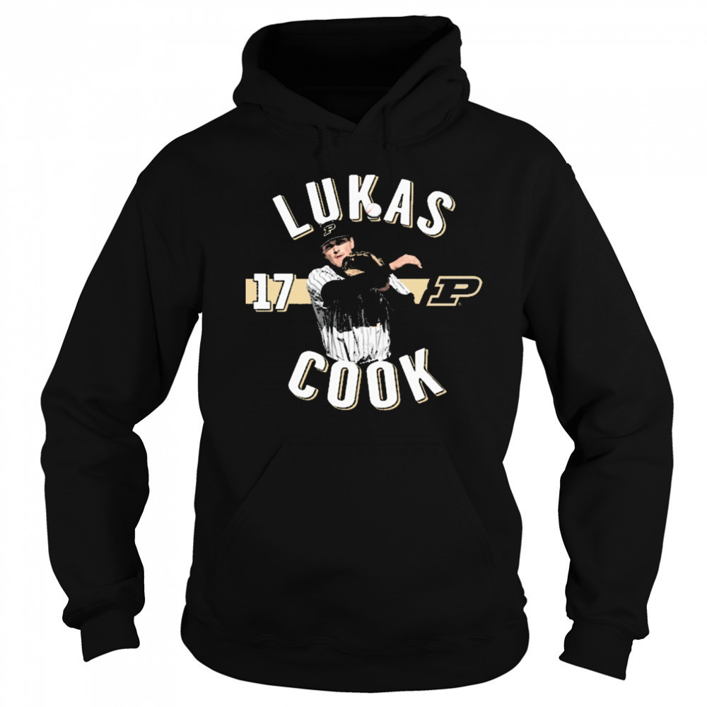 Lukas Cook 17 Purdue Boilermakers Baseball NCAA Division I Portrait t-shirt Sweatshirt