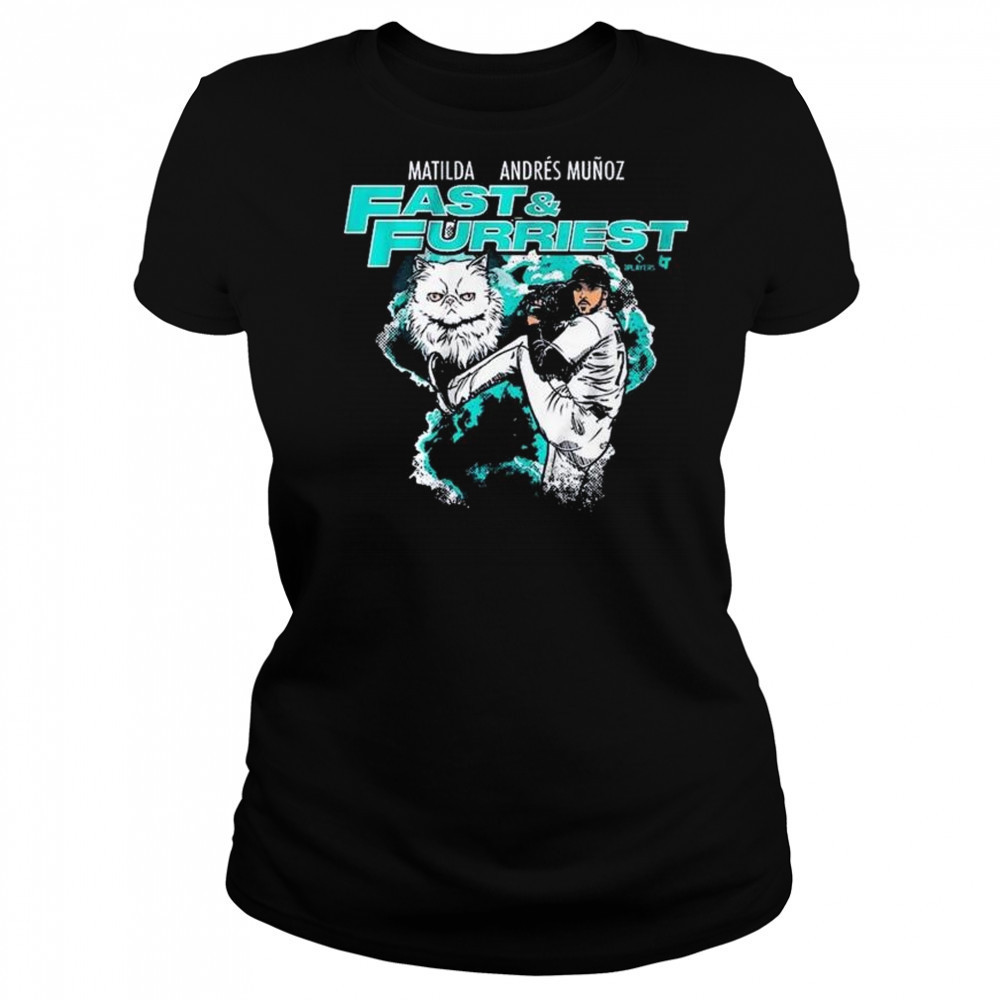 Matilda Andres Muñoz Fast & Furriest Seattle Mariners MLB Graphic t-shirt Women's T-shirt
