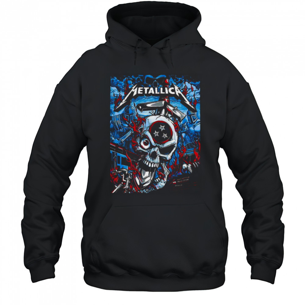 Metallica M72 Nashville Event Poster North American Tour 2025 Schedule Location Unisex T Shirt Hoodie