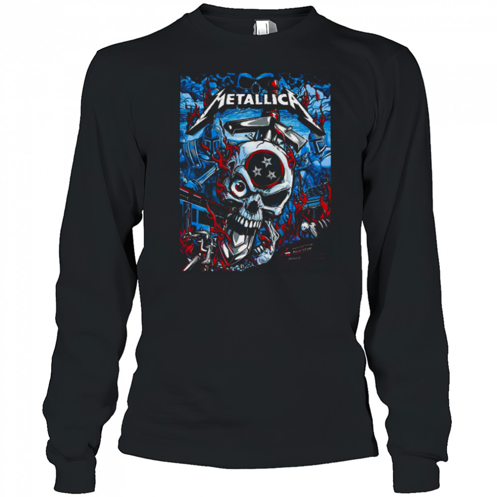 Metallica M72 Nashville Event Poster North American Tour 2025 Schedule Location Unisex T Shirt Long Sleeved