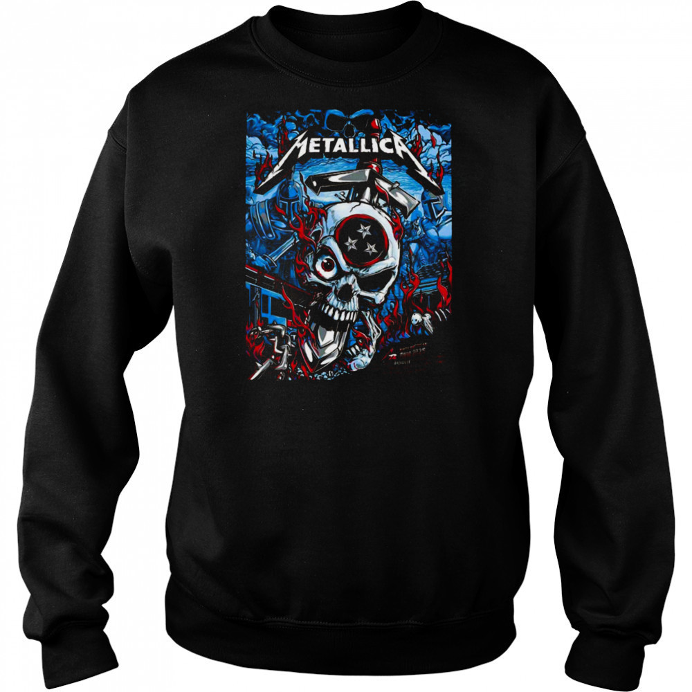 Metallica M72 Nashville Event Poster North American Tour 2025 Schedule Location Unisex T Shirt Hoodie