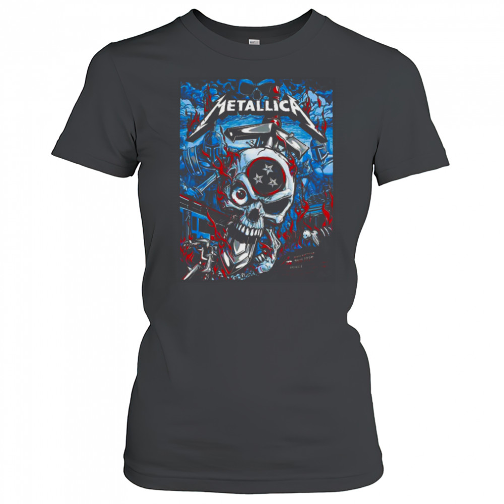 Metallica M72 Nashville Event Poster North American Tour 2025 Schedule Location Unisex T Shirt Women's T-shirt