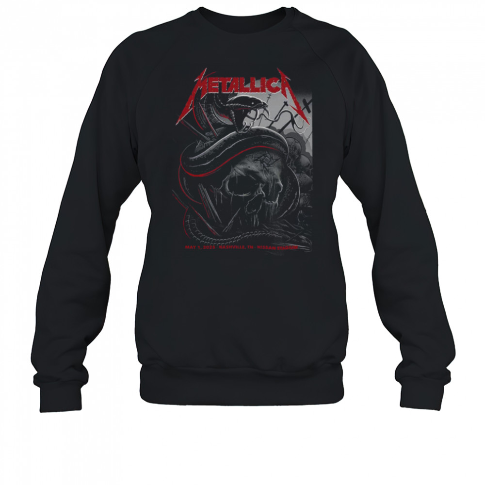 Metallica M72 Nashville Night 1 At Nissan Stadium On May 1 2025 North American Tour Unisex T Shirt Sweatshirt