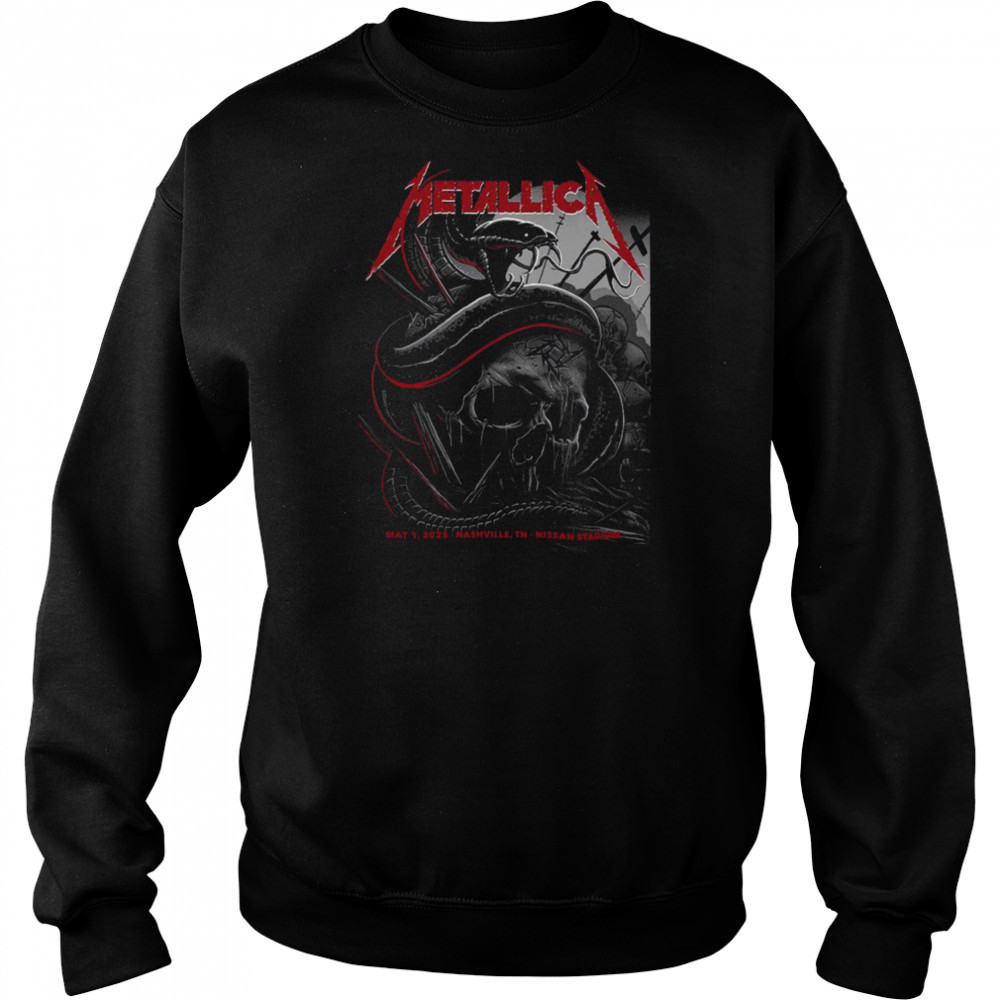 Metallica M72 Nashville Night 1 At Nissan Stadium On May 1 2025 North American Tour Unisex T Shirt Hoodie
