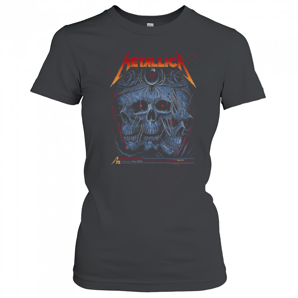 Metallica M72 Sonic Temple North American Tour 2025 Event Poster In Columbus Ohio At Historic Crew Stadium Unisex T Shirt Women's T-shirt