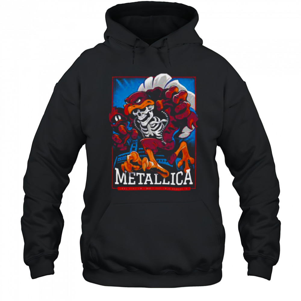 Metallica M72 Virginia Tech At Lane Stadium In Blacksburg Virginia United States On May 7 2025 M72 World Tour Unisex T Shirt Hoodie