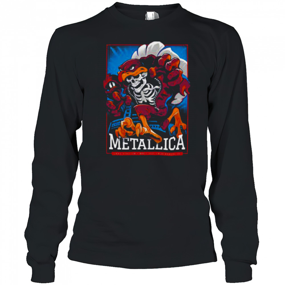 Metallica M72 Virginia Tech At Lane Stadium In Blacksburg Virginia United States On May 7 2025 M72 World Tour Unisex T Shirt Long Sleeved