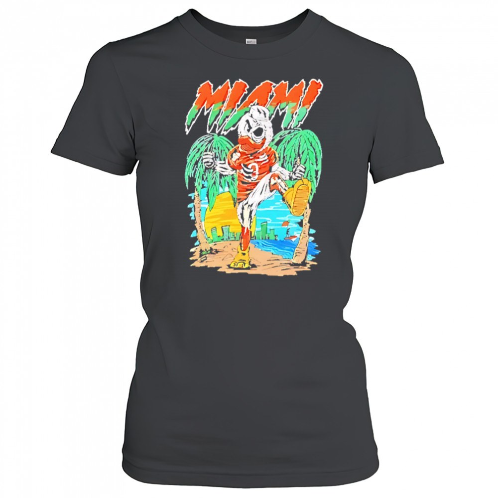 Miami Hurricanes Football Graphic Mascot shirt Women's T-shirt