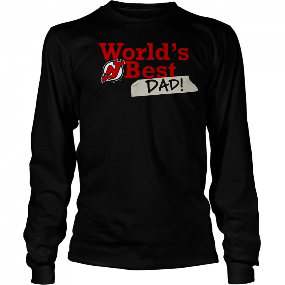 New Jersey Devils World’s Best Dad T-Shirt Long Sleeved