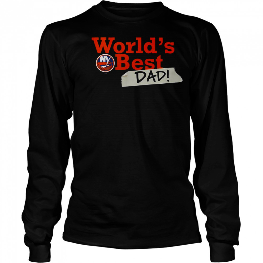 New York Islanders World’s Best Dad T-Shirt Long Sleeved