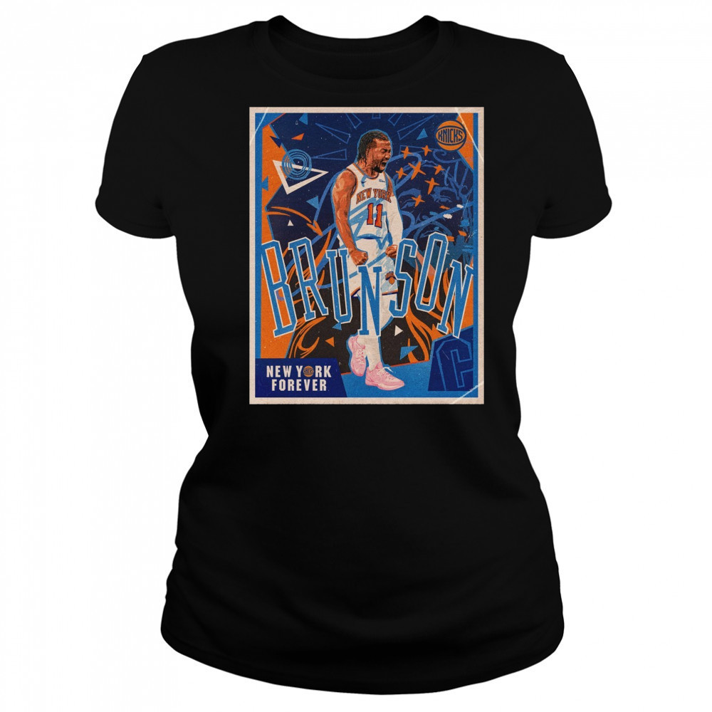 New York Knicks Jalen Brunson New York Forever Retro Vintage Poster t-shirt Women's T-shirt