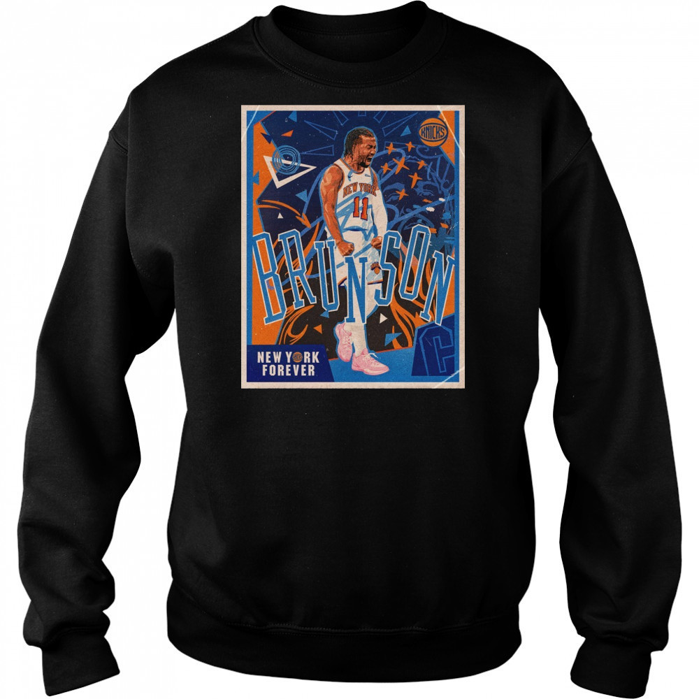 New York Knicks Jalen Brunson New York Forever Retro Vintage Poster t-shirt Hoodie