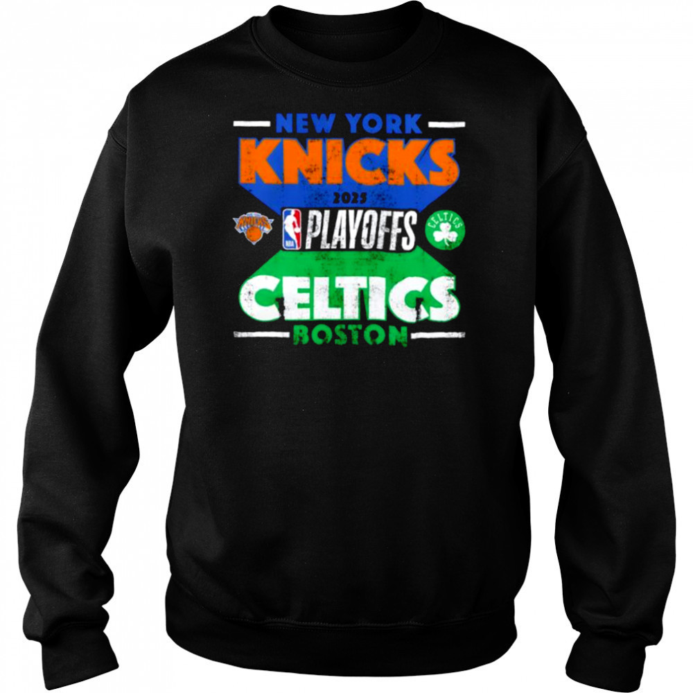 New York Knicks vs. Boston Celtics 2025 Stunt Match Up shirt Hoodie