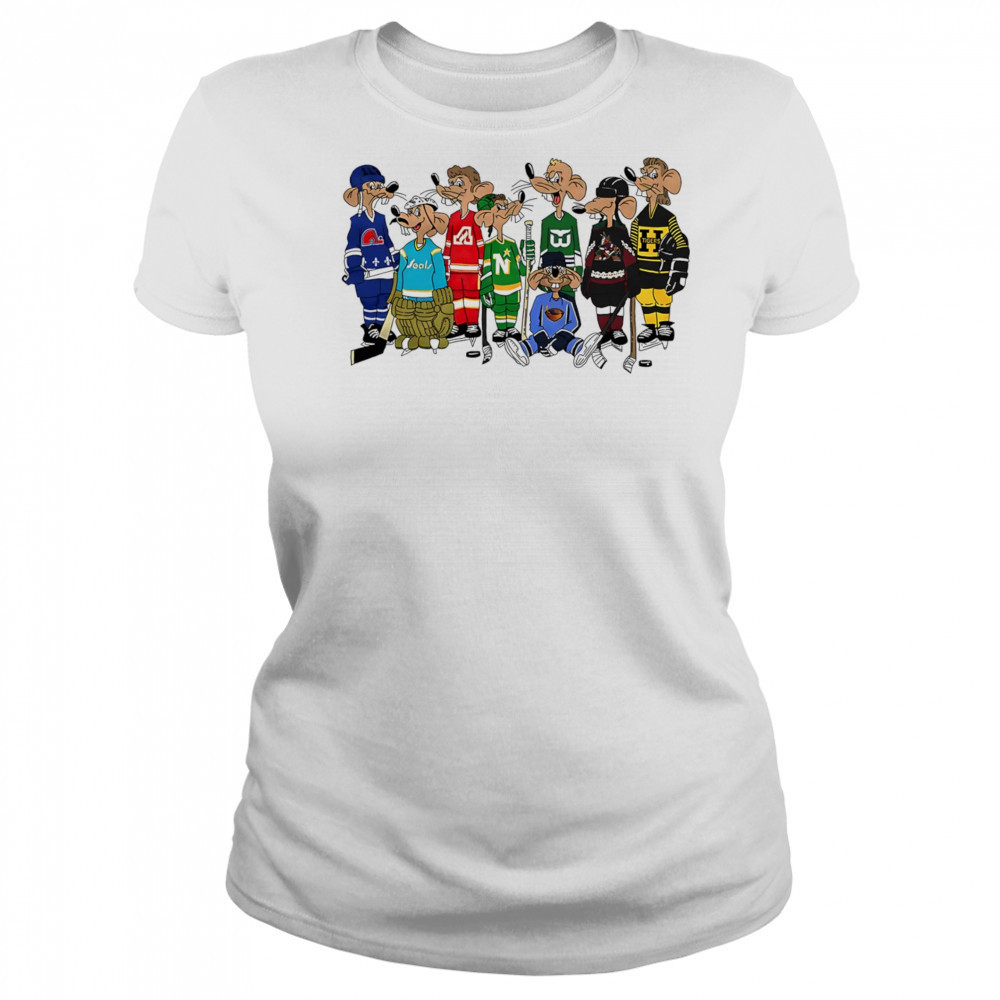 Rink rats retro hockey shirt Women's T-shirt