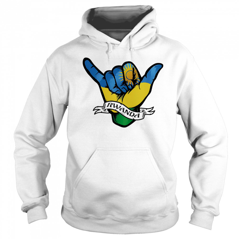 Rwanda Flag Shaka Hand Symbol shirt Sweatshirt
