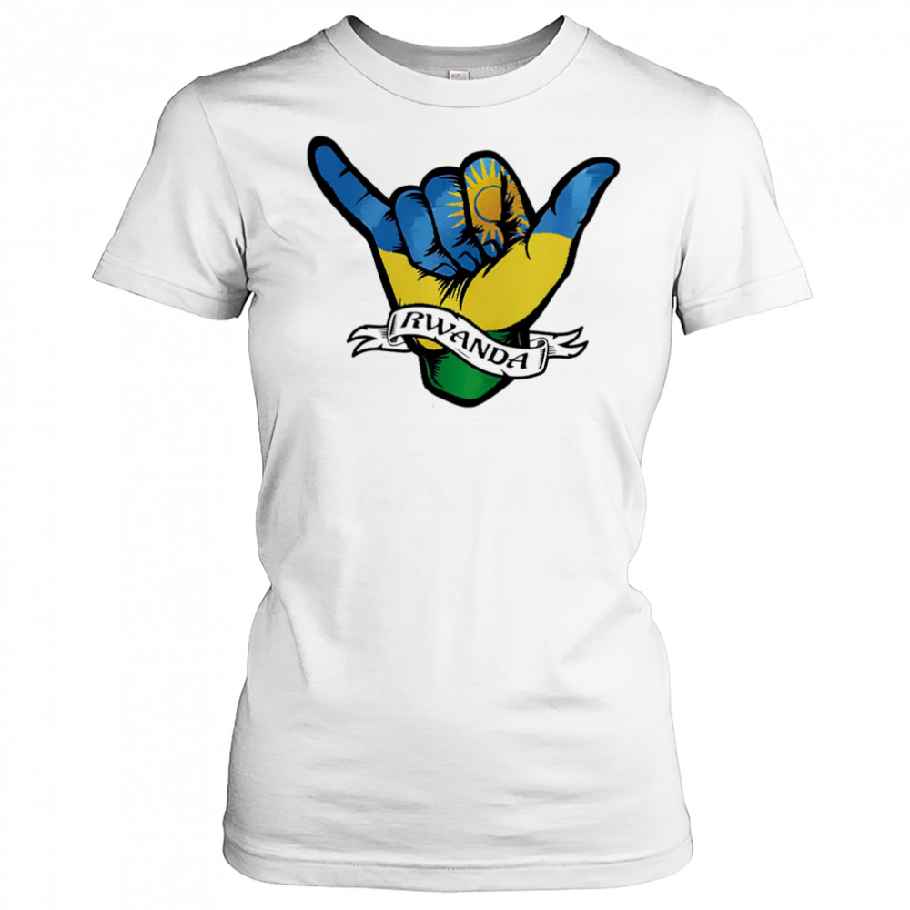 Rwanda Flag Shaka Hand Symbol shirt Women's T-shirt