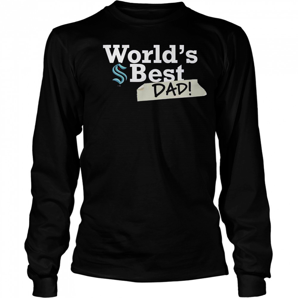 Seattle Kraken World’s Best Dad T-Shirt Long Sleeved