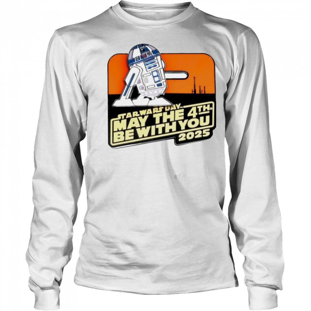 Star war day may the 4th be with you 2025 R2-D2 shirt Long Sleeved