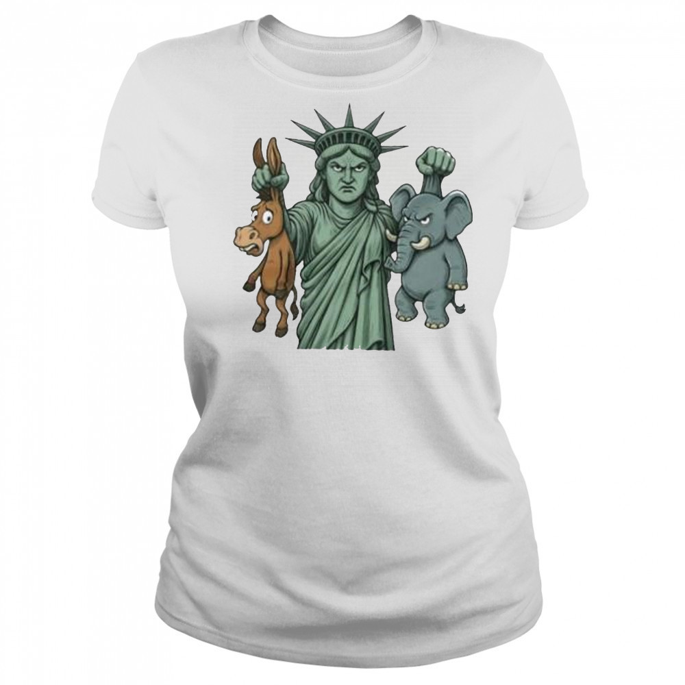 Statue of Liberty principle over party shirt Women's T-shirt