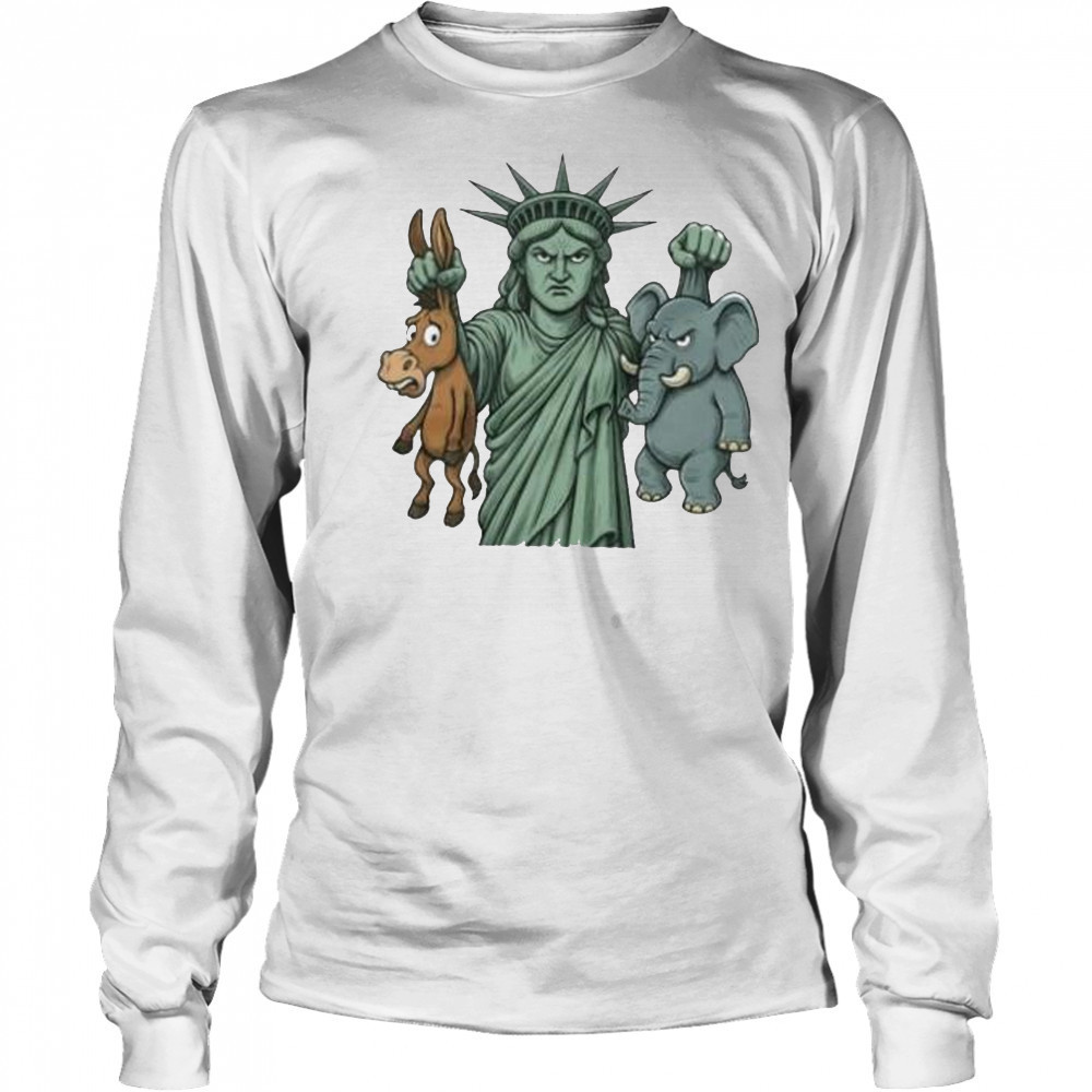 Statue of Liberty principle over party shirt Long Sleeved