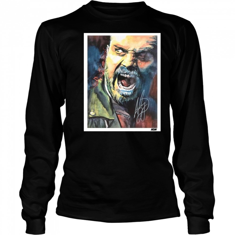 The Art of Rob Schamberger – Hangman Adam AEW Signature t-shirt Long Sleeved
