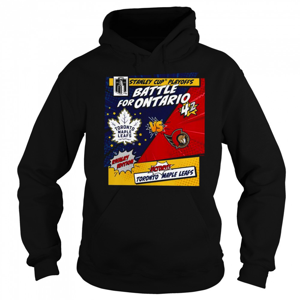 Toronto Maple Leafs Vs Ottawa Senators 2025 Stanley Cup Playoffs Rivalry Comic Pop T-Shirt Sweatshirt