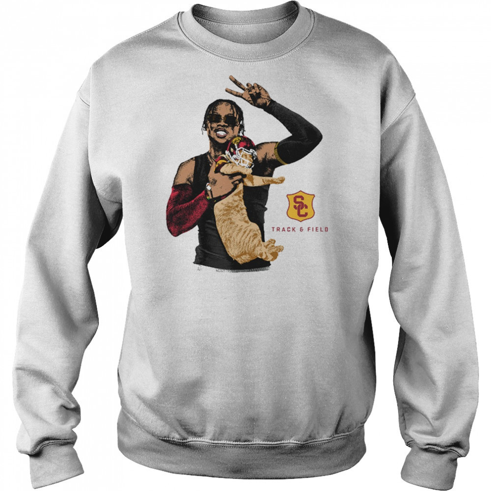 Travis Williams USC Trojans Track & Field NCAA Division I Portrait Cat t-shirt Hoodie