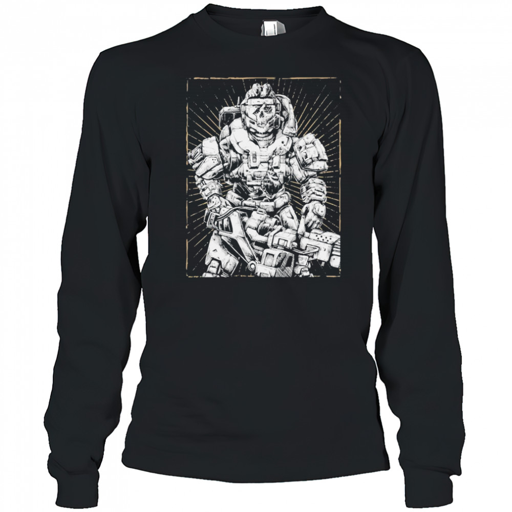 Walking Tank Threat Llama T-shirt Long Sleeved