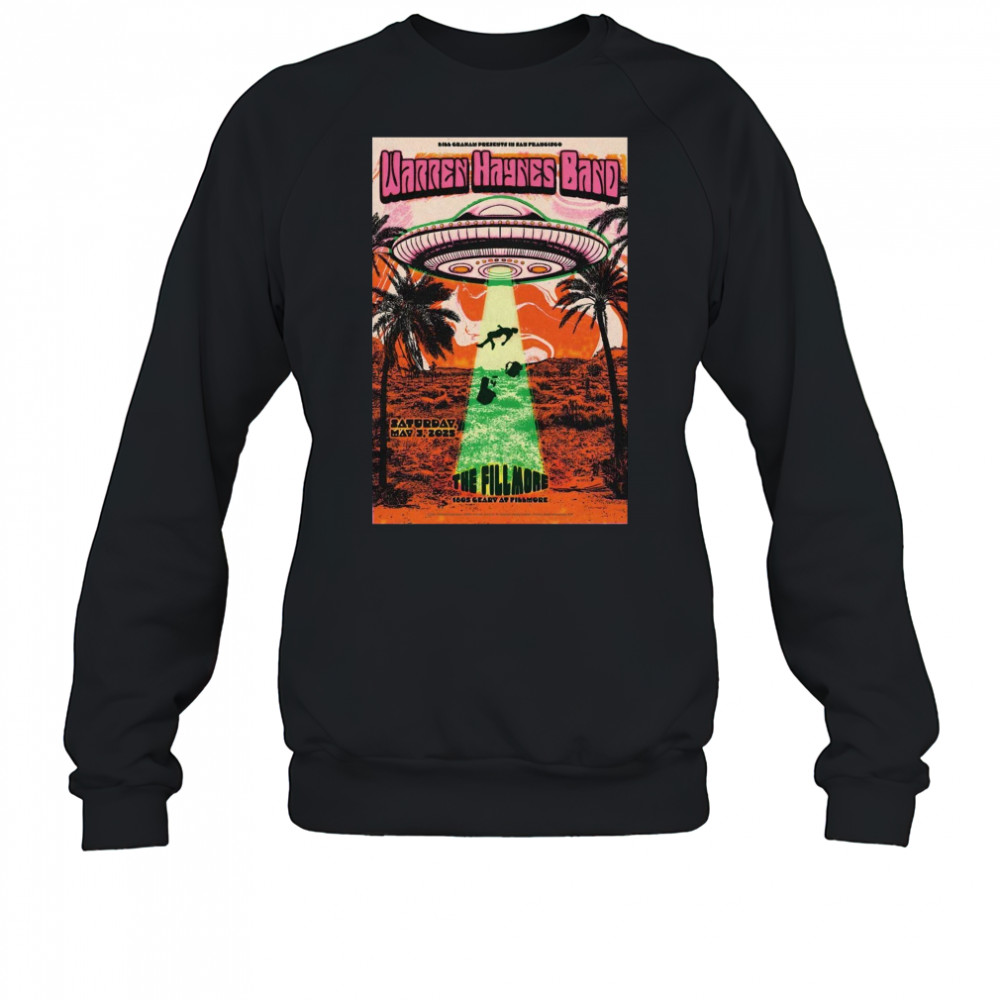 Warren Haynes Band The Fillmore in San Francisco CA Saturday May 3 2025 Tour t-shirt Sweatshirt
