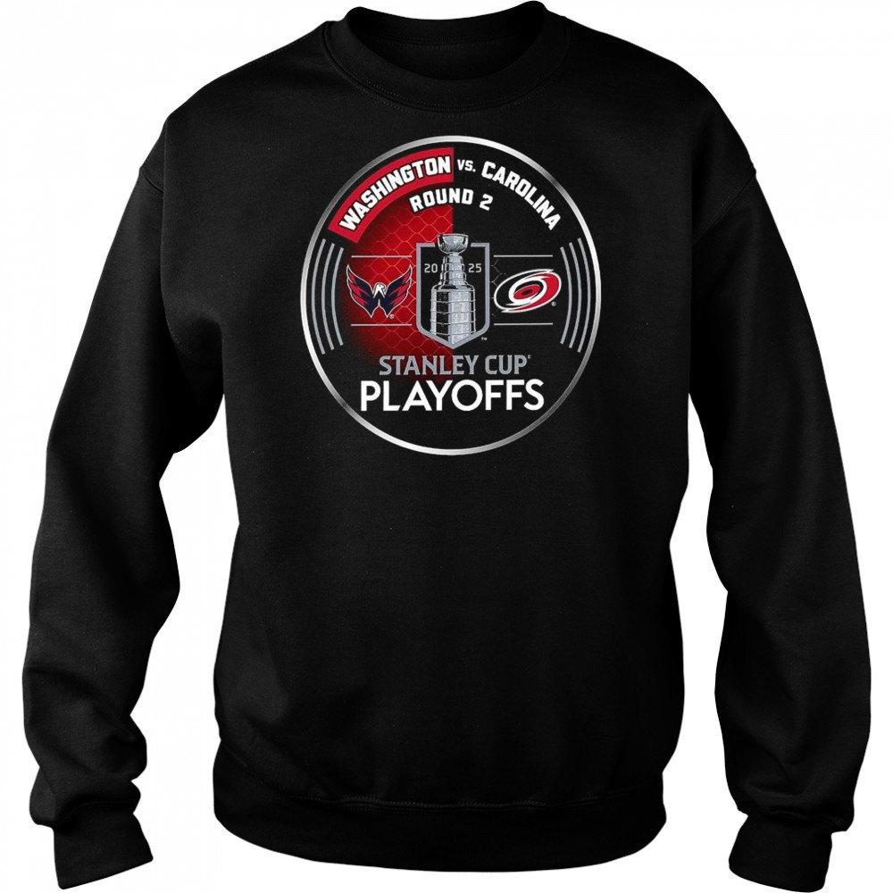 Washington Capitals vs. Carolina Hurricanes Inglasco 2025 Stanley Cup Playoffs Second Round Dueling Match-Up Hockey Shirt Hoodie
