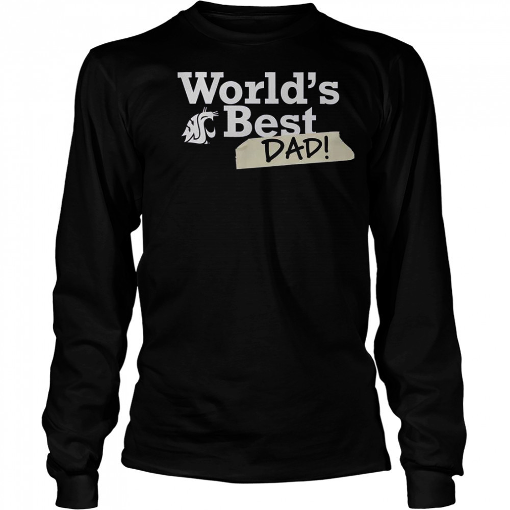 Washington State Cougars World’s Best Dad T-Shirt Long Sleeved