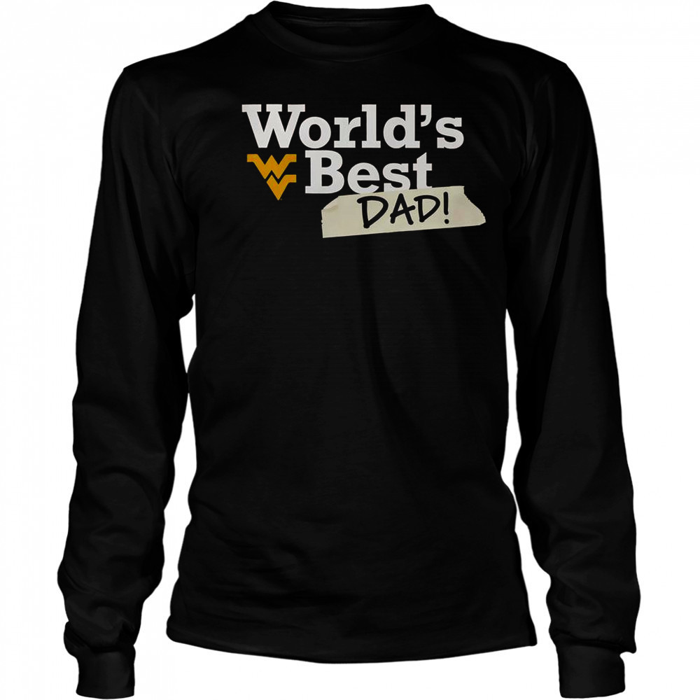 West Virginia Mountaineers World’s Best Dad T-Shirt Long Sleeved