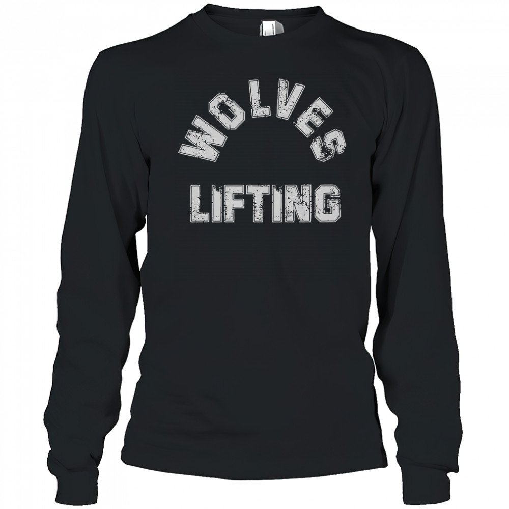 Wolves Lifting Retro T-Shirt Long Sleeved