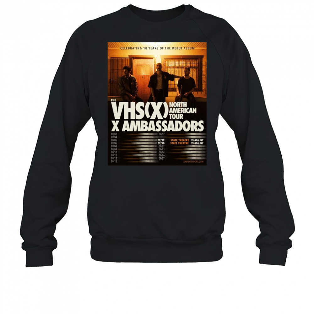 X Ambassadors To Celebrate 10 Years of VHS With Hometown Shows 2025 Shirt Sweatshirt
