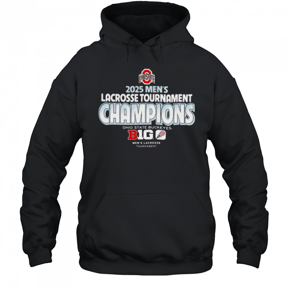 84 Scarlet Ohio State Buckeyes 2025 Big Ten Men’s Lacrosse Conference Tournament Champions T Shirt Hoodie