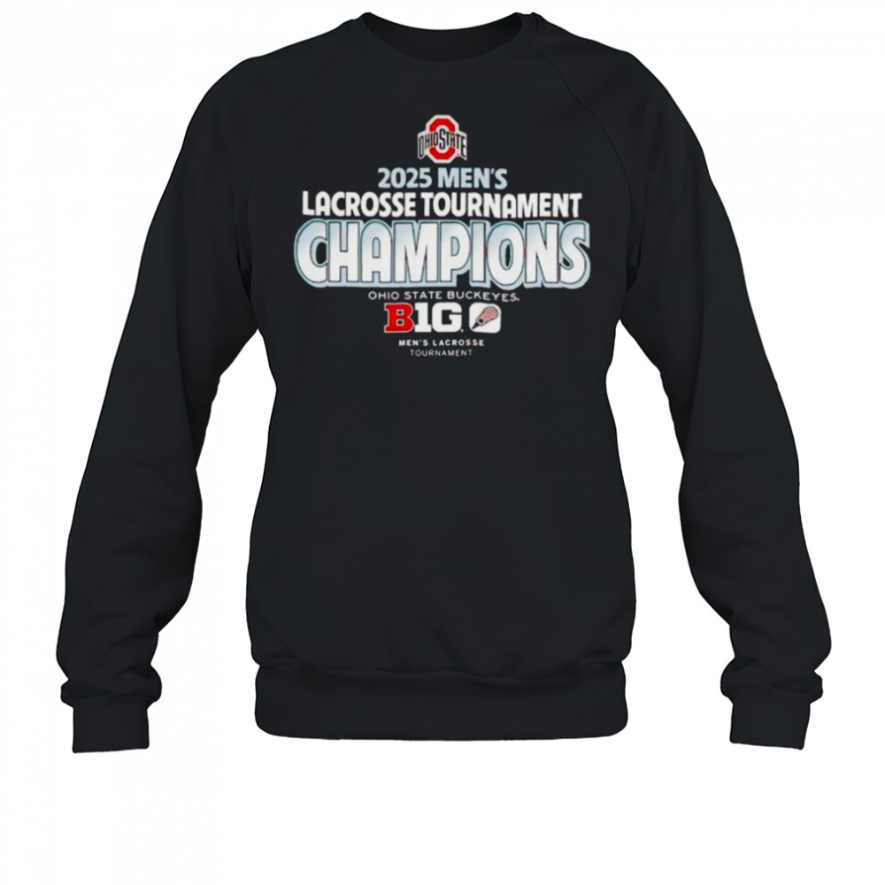 84 Scarlet Ohio State Buckeyes 2025 Big Ten Men’s Lacrosse Conference Tournament Champions T Shirt Sweatshirt