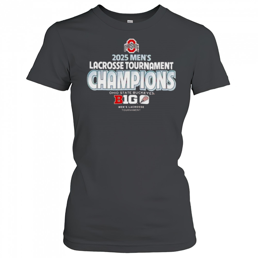 84 Scarlet Ohio State Buckeyes 2025 Big Ten Men’s Lacrosse Conference Tournament Champions T Shirt Women's T-shirt