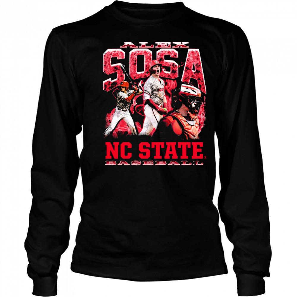 Alex Sosa NC State Wolfpack Baseball NCAA Division I 90s Graphic t-shirt Long Sleeved
