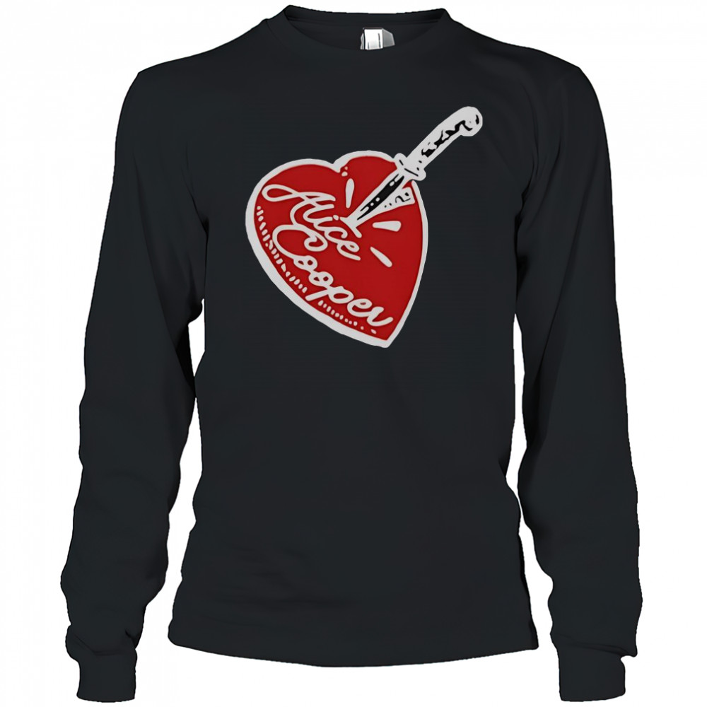 Alice Cooper Stab Heart Knife T-Shirt Long Sleeved