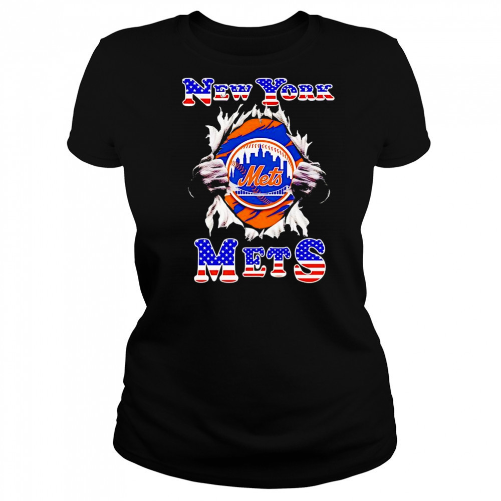 American flag New York Mets inside me shirt Women's T-shirt