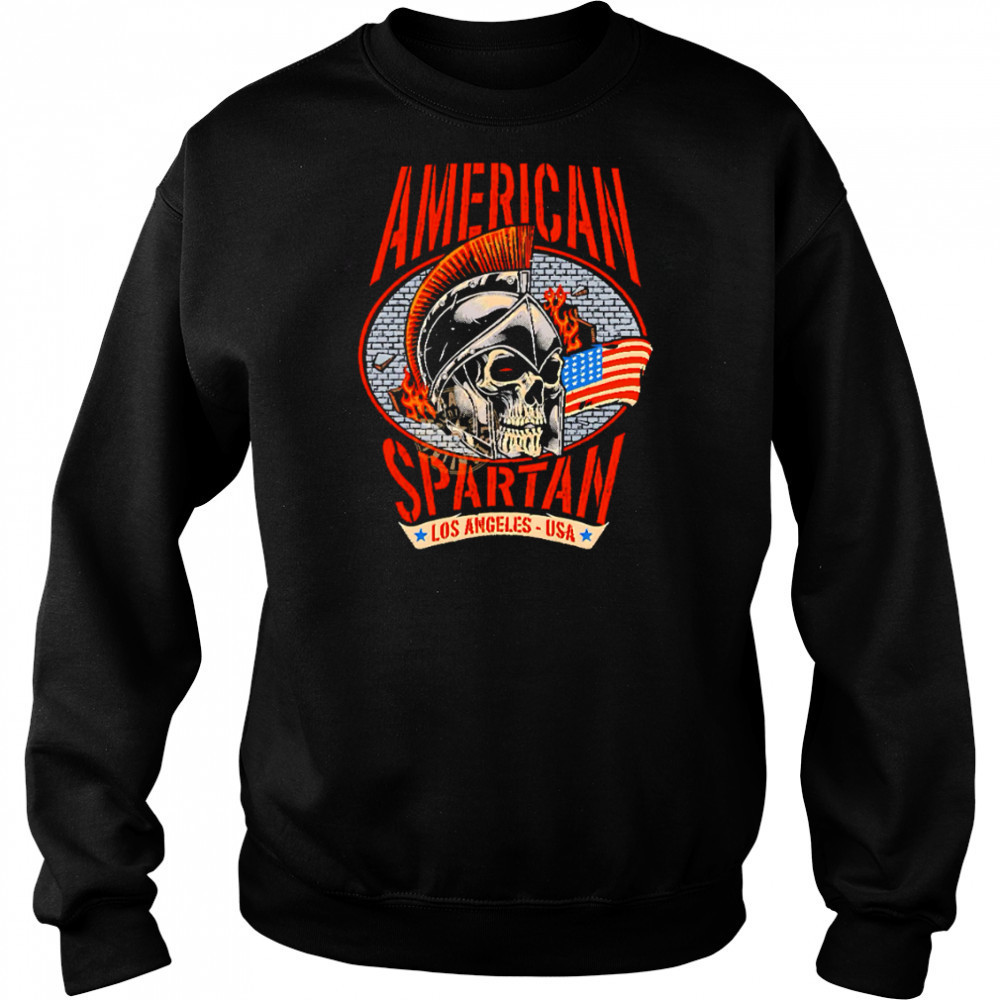 American Spartan Skull Los Angeles USA shirt Hoodie