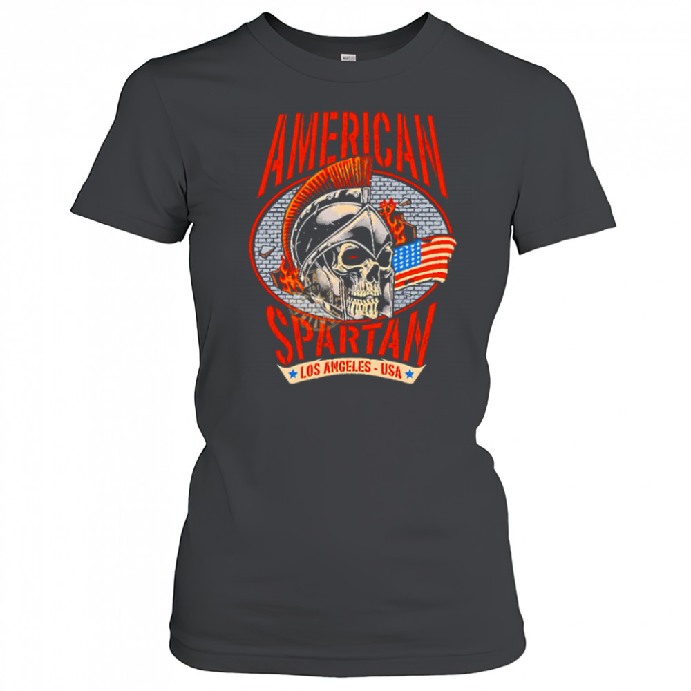 American Spartan Skull Los Angeles USA shirt Women's T-shirt